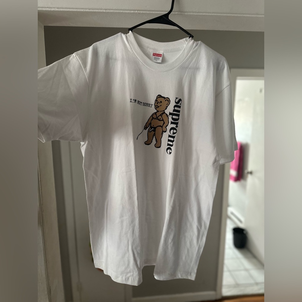 Supreme teddy bear strap on shirt